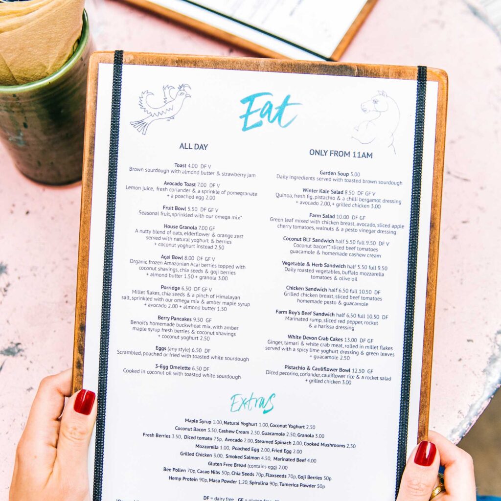 personalized menus