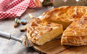 Gibanica on wooden plate